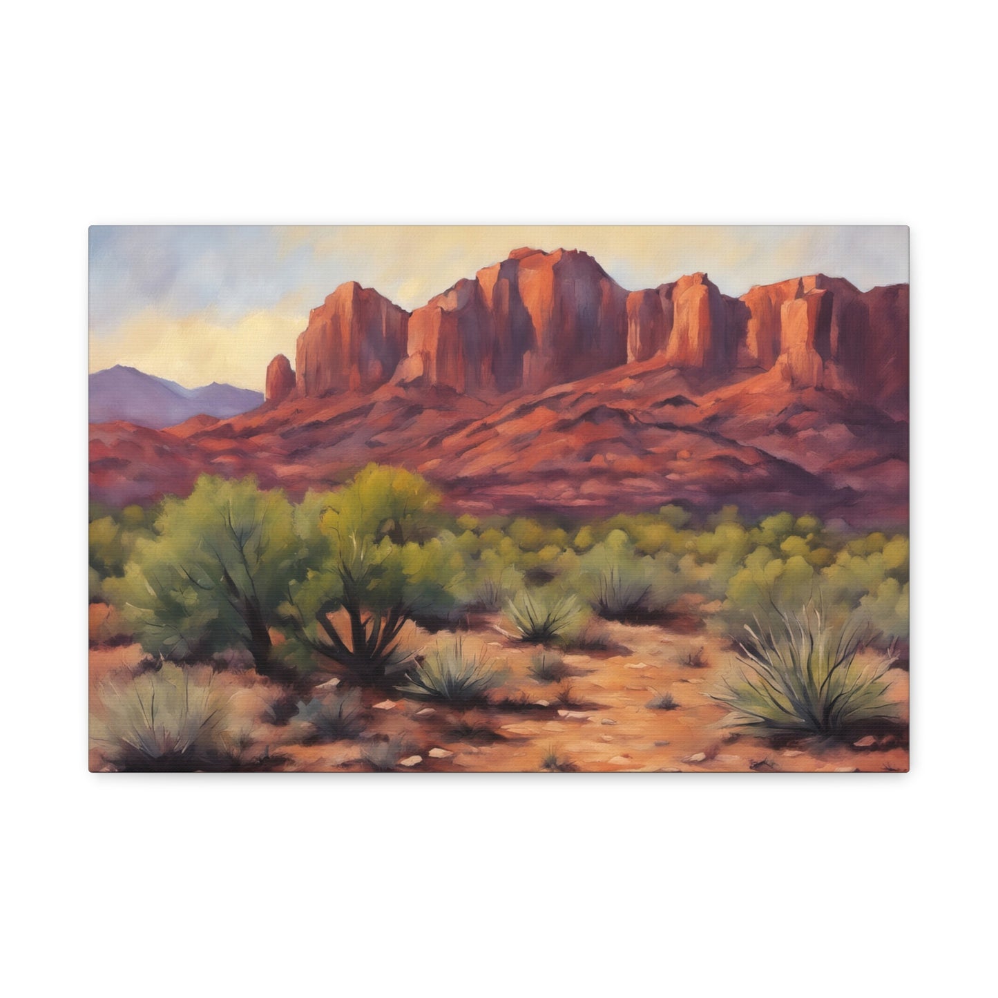 St George Utah Landscape Acrylic Painting Canvas Print