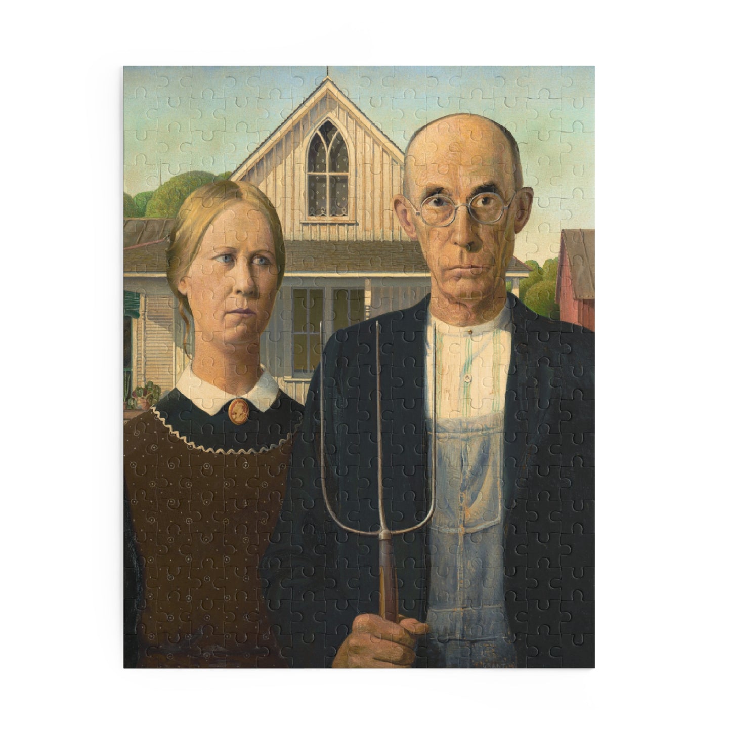 American Gothic by Grant Wood Jigsaw Puzzle
