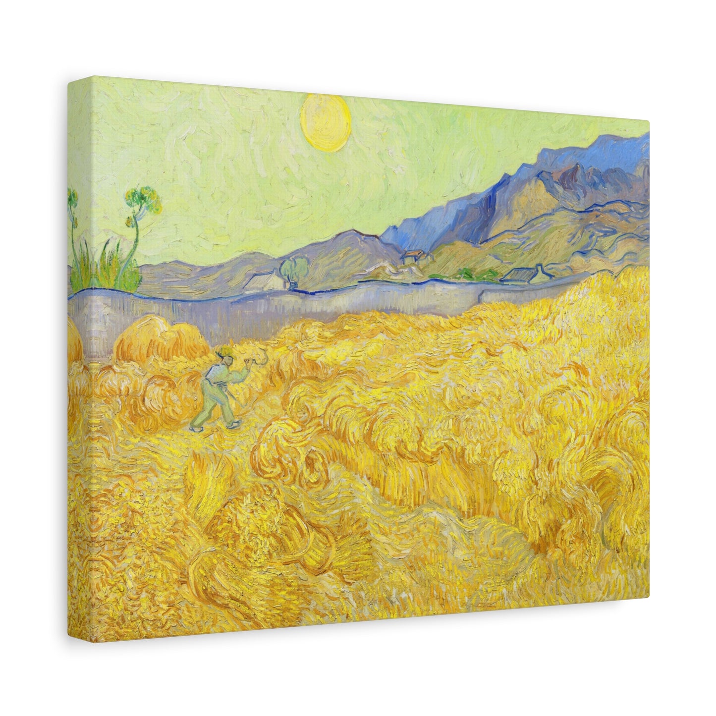 Wheatfield with A Reaper by Vincent van Gogh Canvas Print