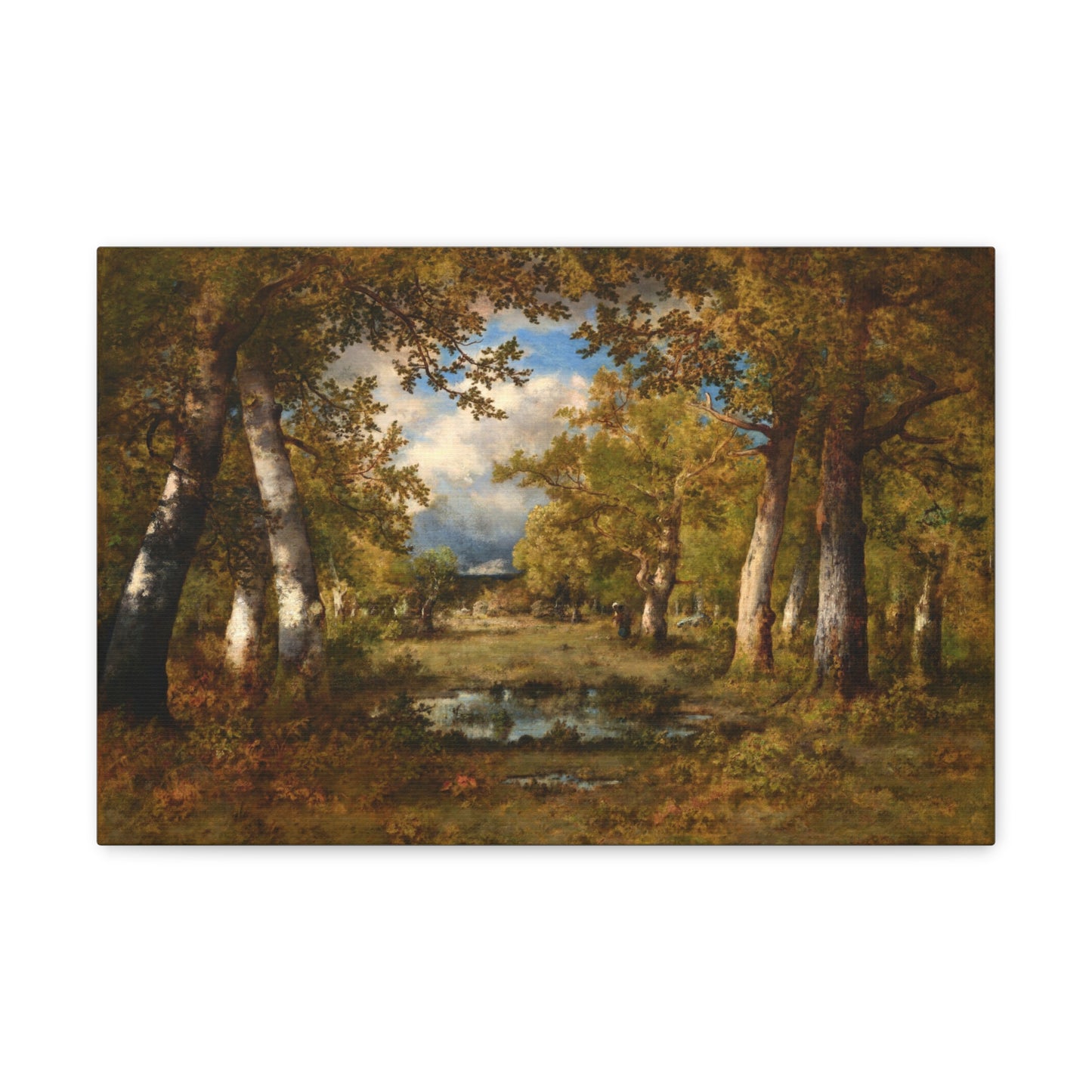 The Frog Pond by Narcisse Virgile Diaz de la Pena Canvas Print
