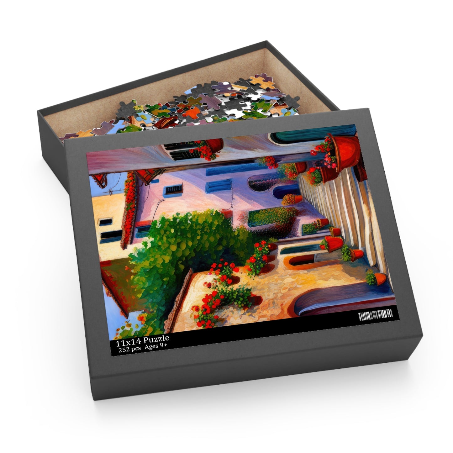 Tuscan Staircase in The Village Painting Jigsaw Puzzle