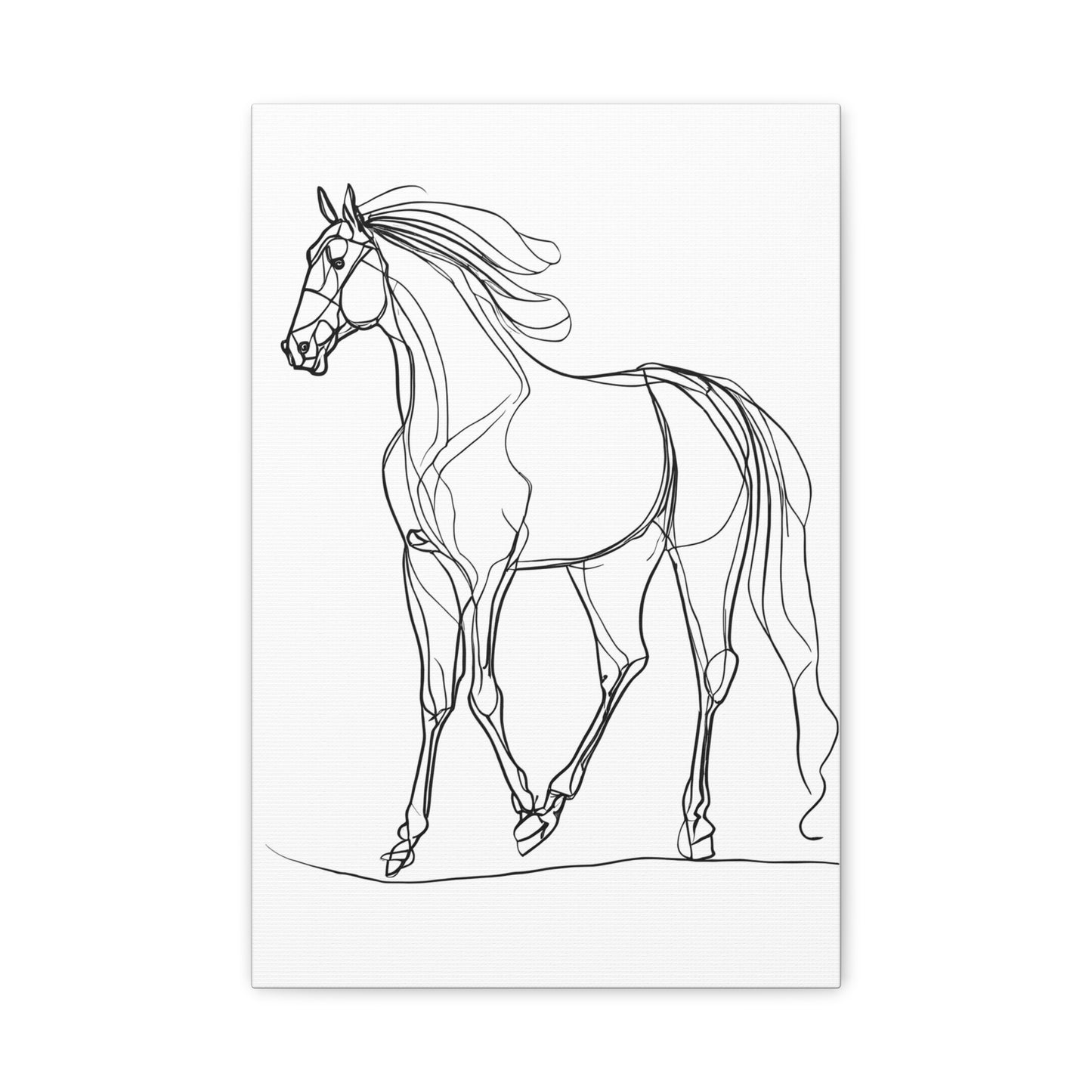 One Line Drawing of A Horse I Canvas Print