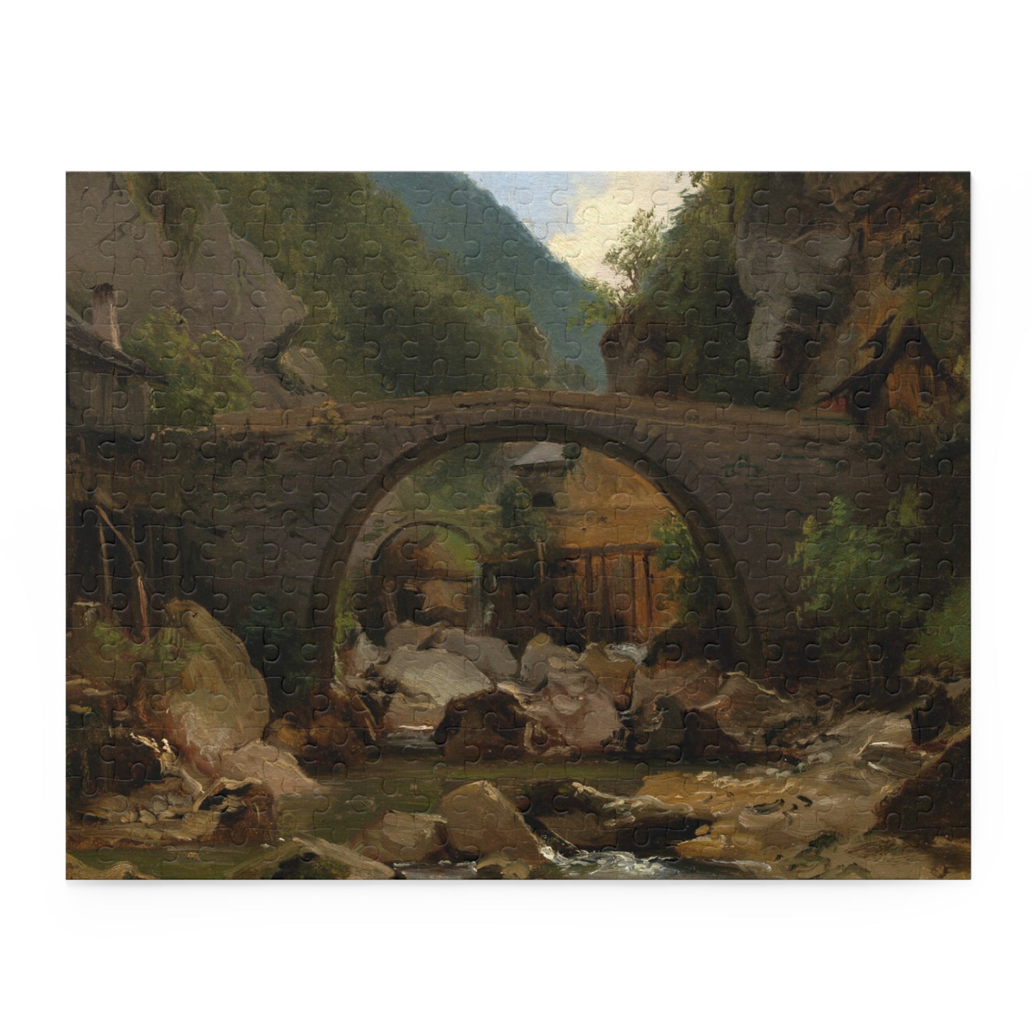 Mountain Stream in the Auvergne by Theodore Rousseau Jigsaw Puzzle