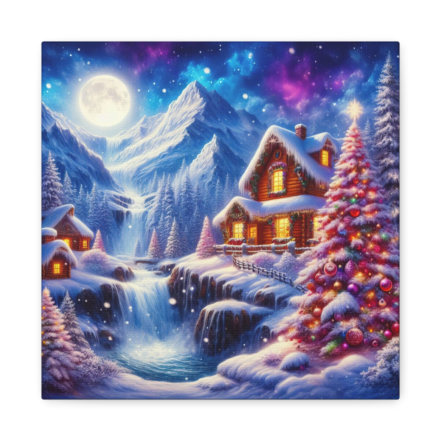 Christmas Village Digital Painting II Canvas Print