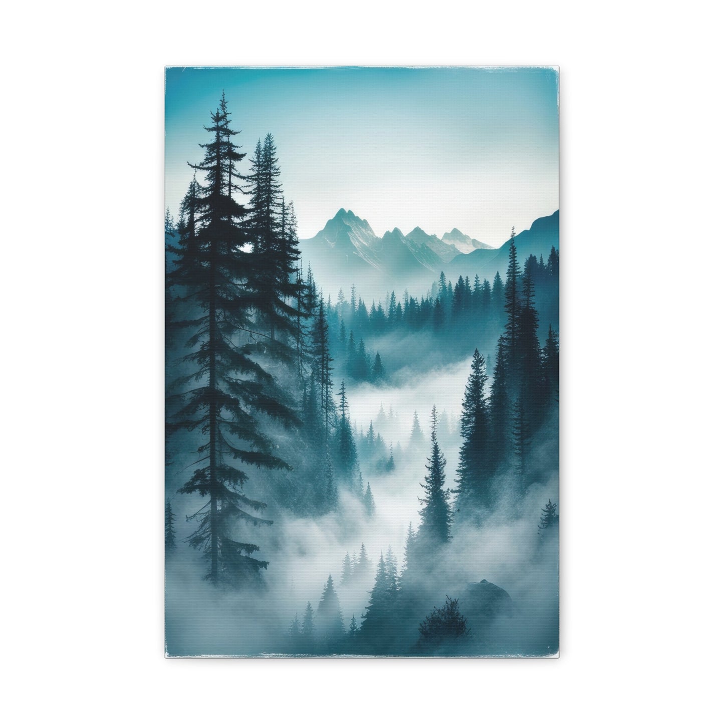 Misty Mountain Forest at Dawn Photograph II Canvas Print