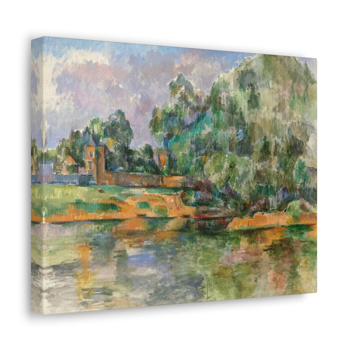 Banks of the Seine at Medan by Paul Cezanne Canvas Print