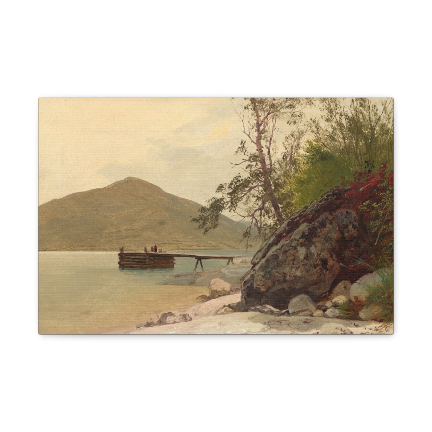 Landing at Sabbath Day Point by John Frederick Kensett Canvas Print