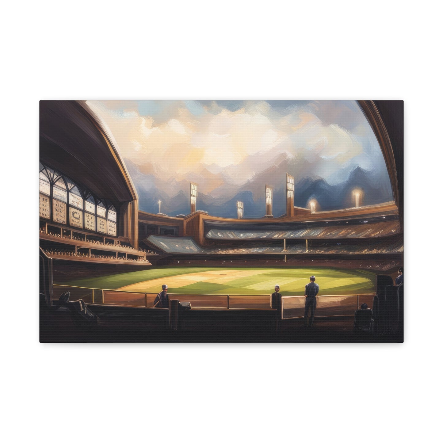 Baseball Game at The Polo Grounds Oil Painting I Canvas Print