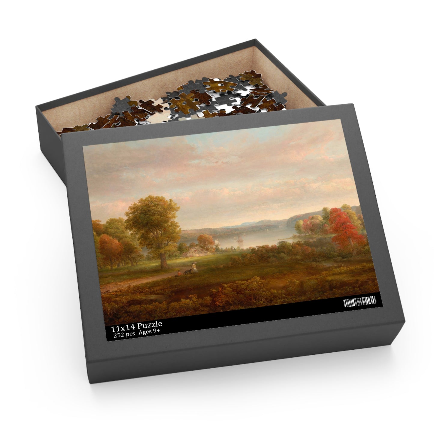 View on the Hudson in Autumn by Thomas Doughty Jigsaw Puzzle