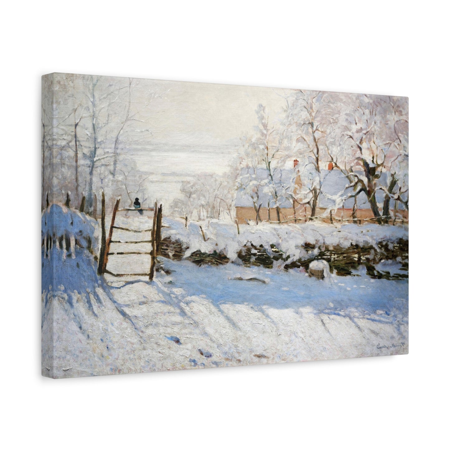 The Magpie by Claude Monet Canvas Print