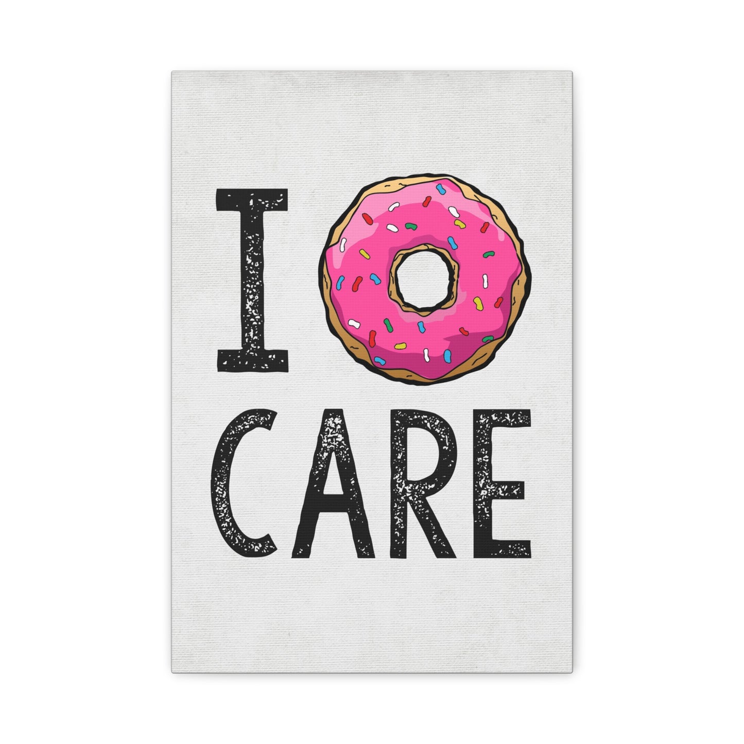 I Donut Care Canvas Wall Art