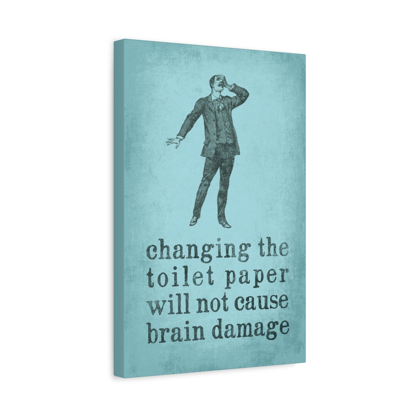 Changing The Toilet Paper Will Not Cause Brain Damage Canvas Print