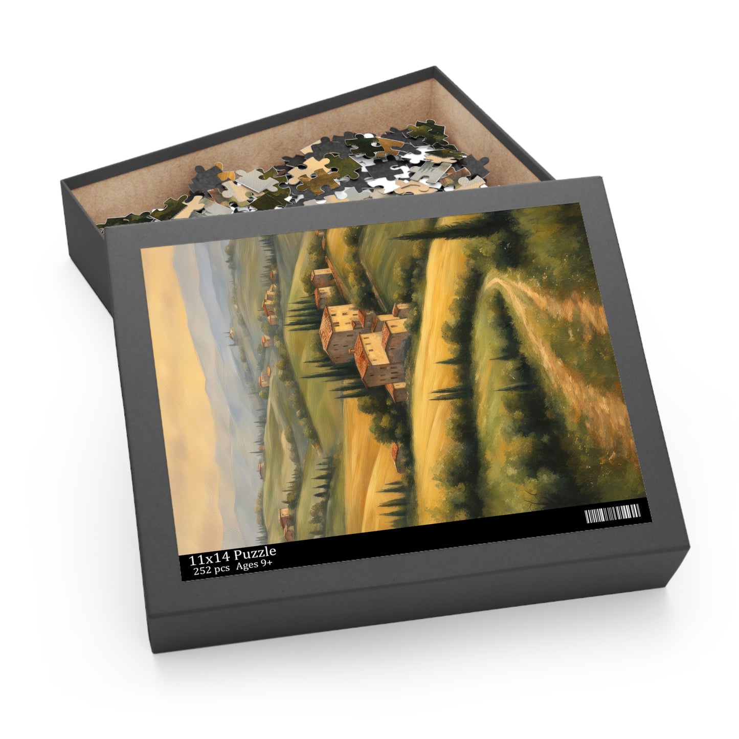 Village in Tuscany Oil Painting II Jigsaw Puzzle