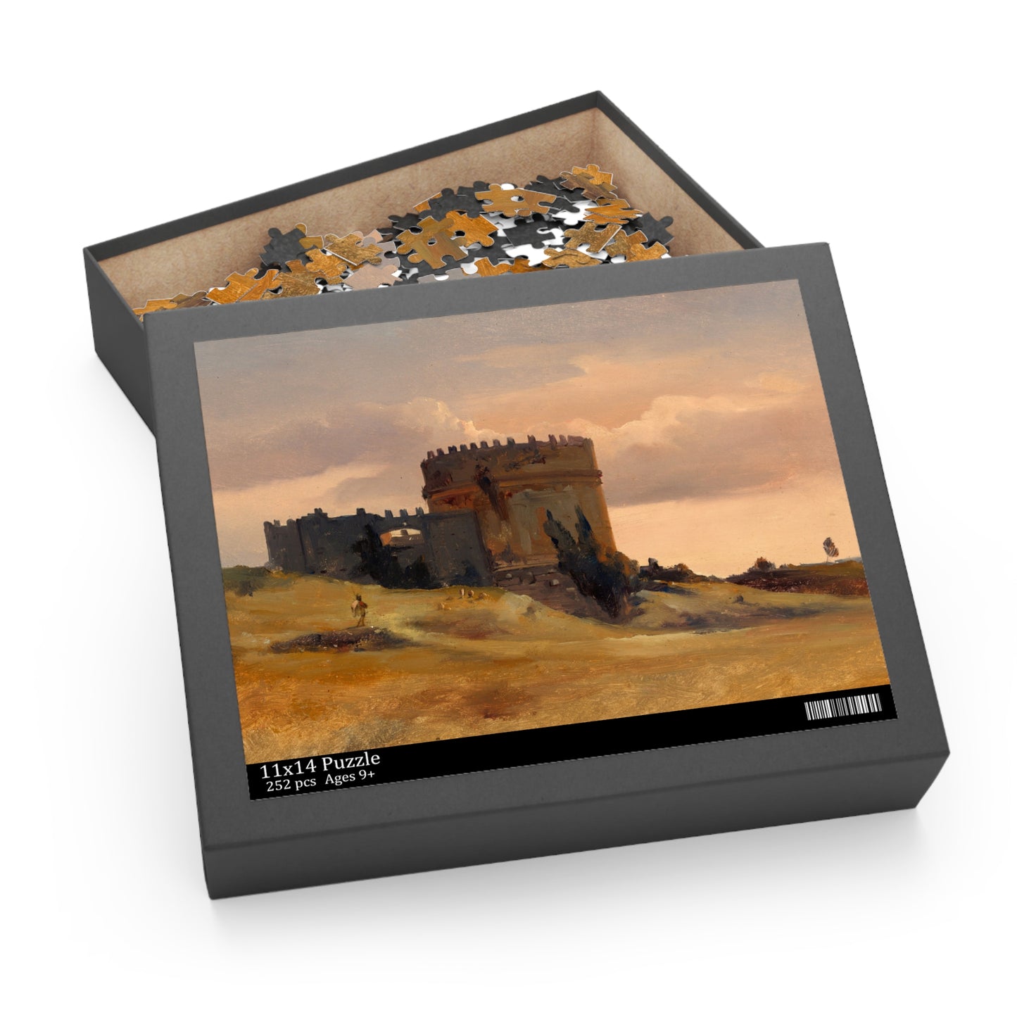 The Tomb of Caecilia Metella by Leon-Francois-Antoine Fleury Jigsaw Puzzle