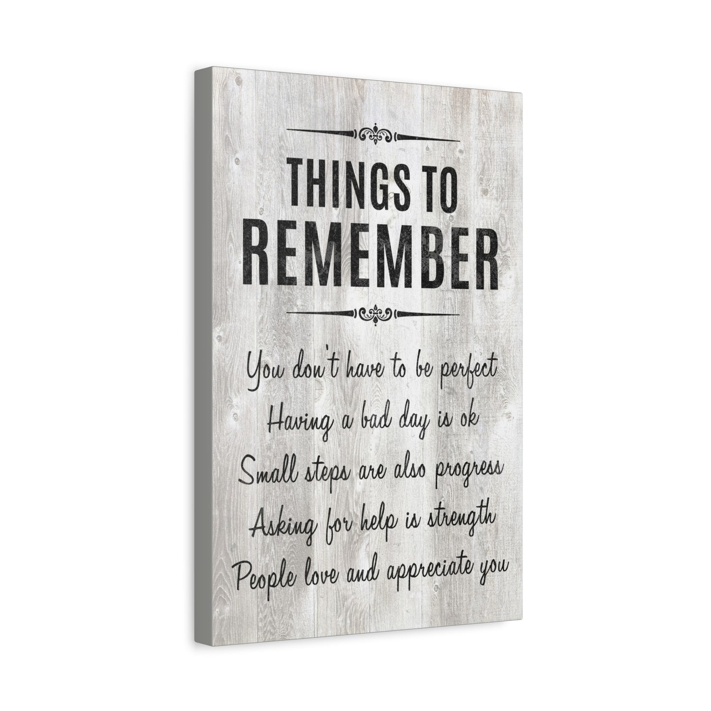 Things to Remember - Motivational Canvas Wall Art