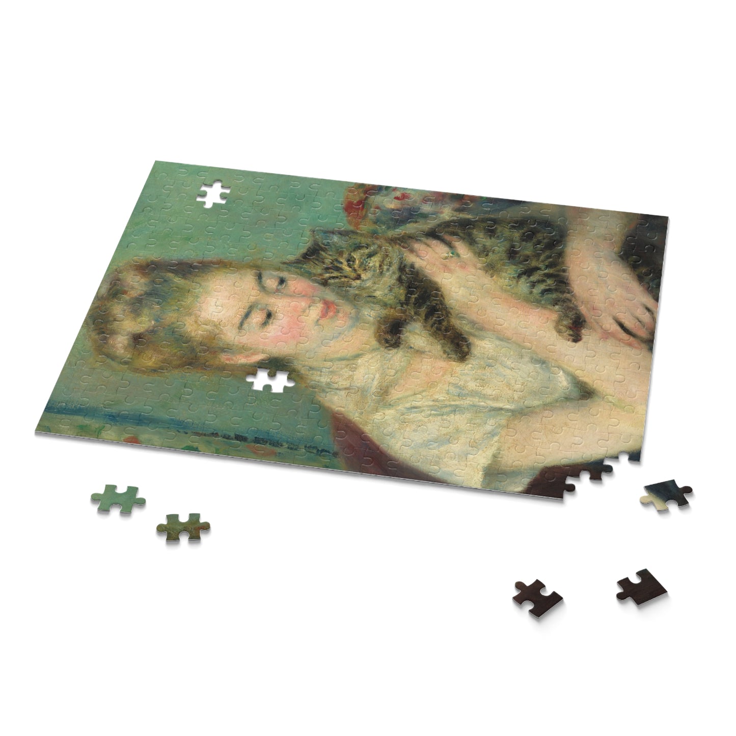 Woman with a Cat by Auguste Renoir Jigsaw Puzzle