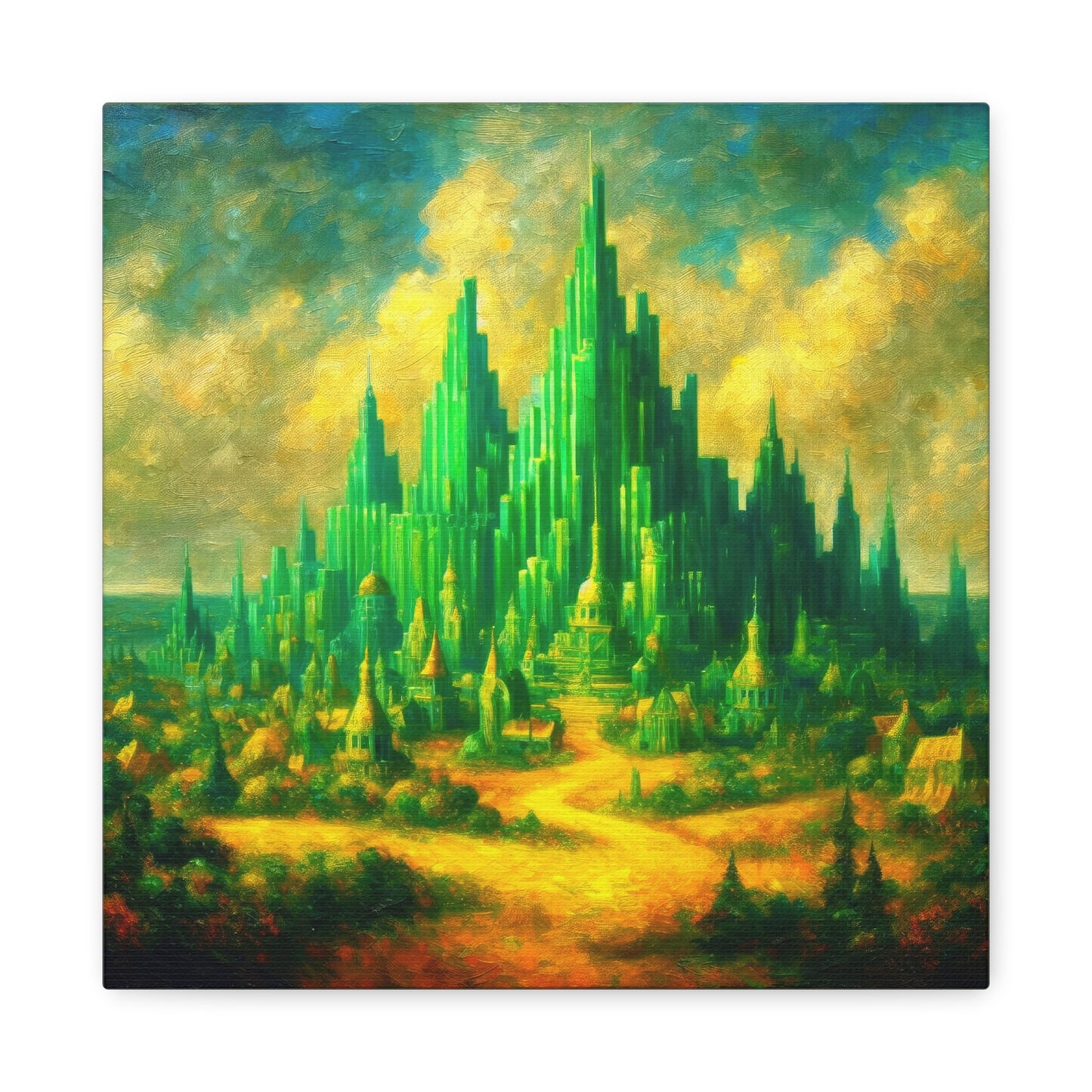 Emerald City Oil Painting Canvas Print