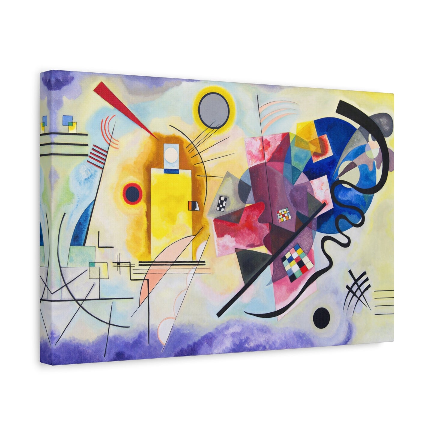 Yellow-Red-Blue abstract painting by Wassily Kandinsky Canvas Print