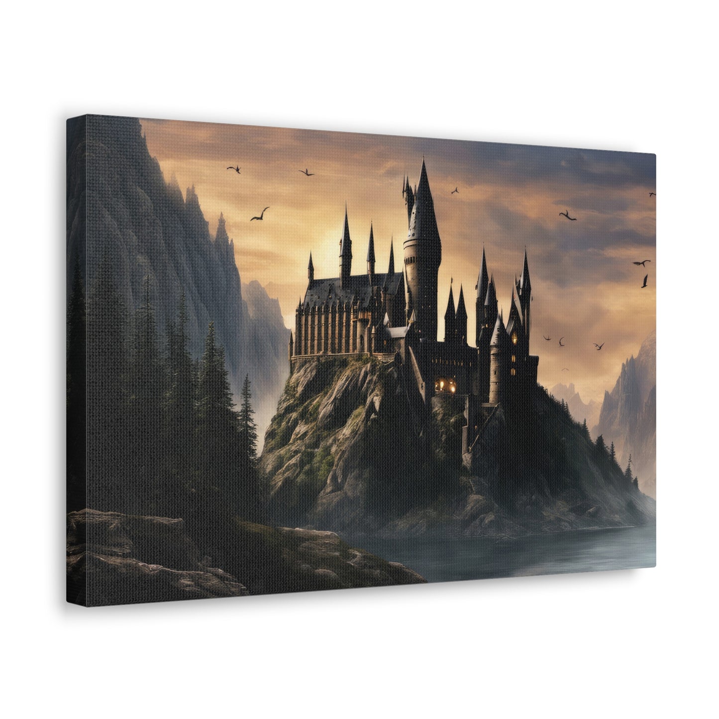 Wizarding World Castle Digital Matte Painting Canvas Print