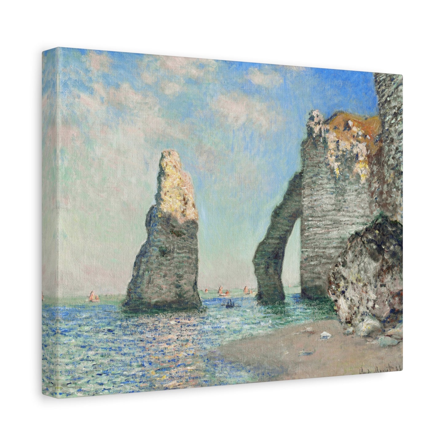 The Cliffs at Etretat by Claude Monet Canvas Print