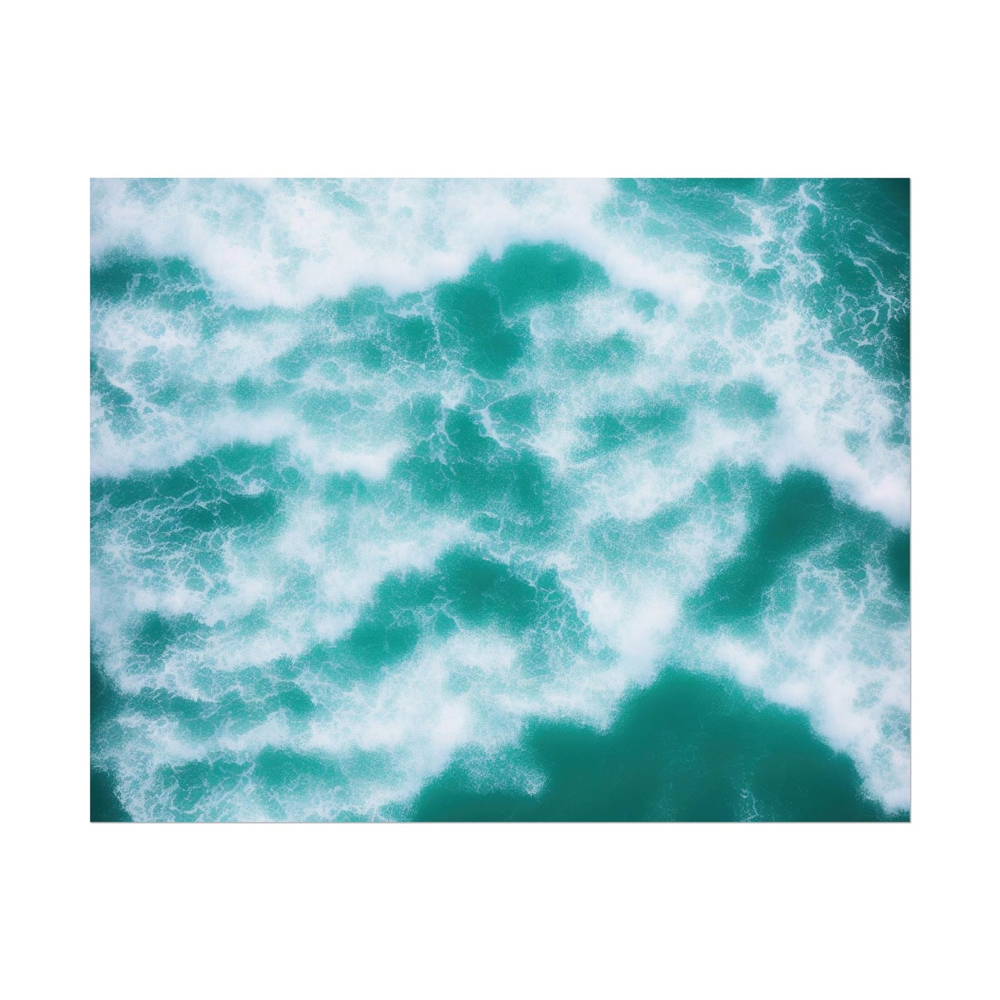 Abstract Ocean Waves Scenic Nature Art Print