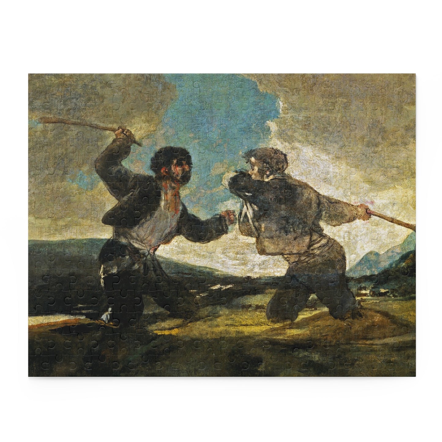 Duelo a garrotazos by Francisco de Goya Jigsaw Puzzle