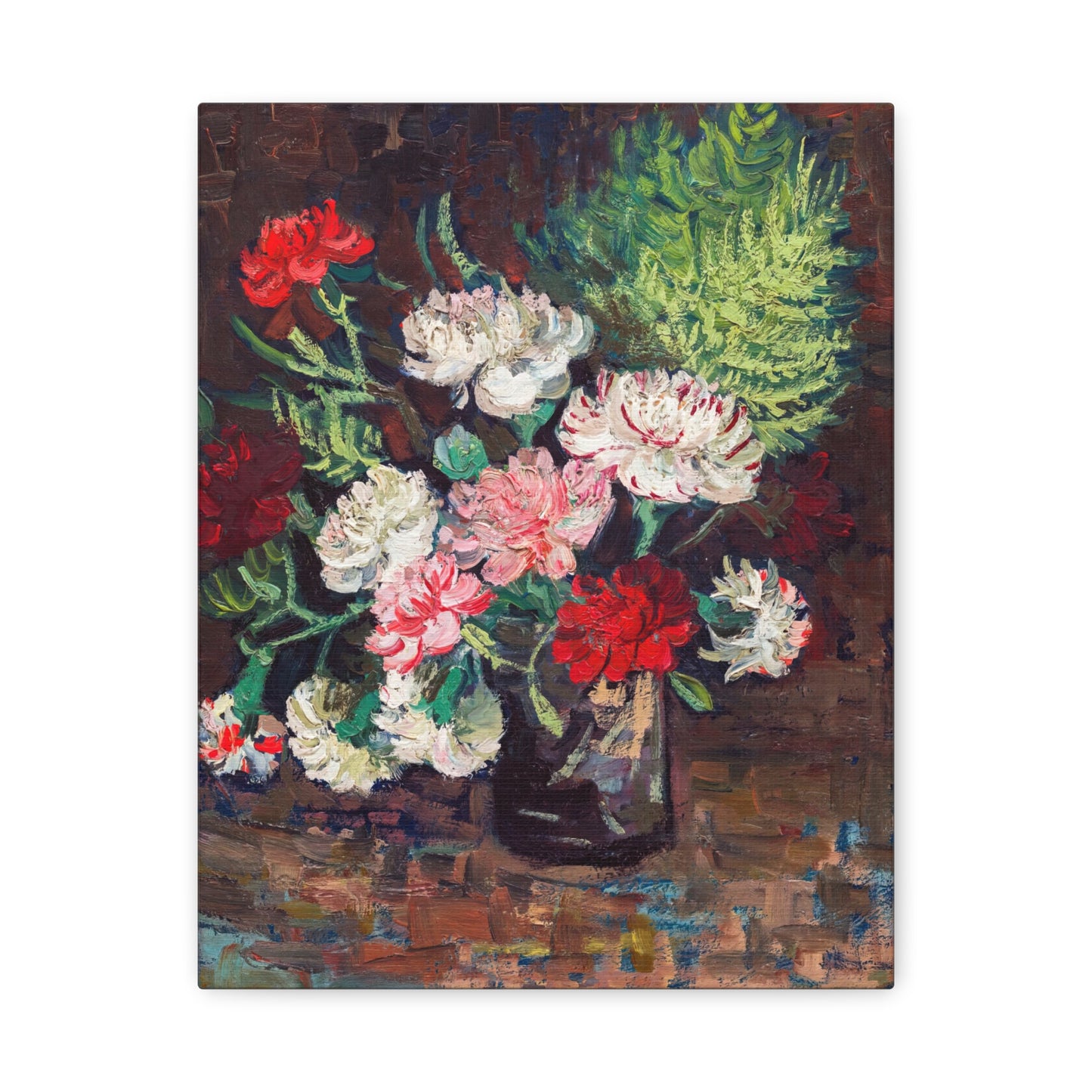 Vase with Carnations by Vincent van Gogh Canvas Print