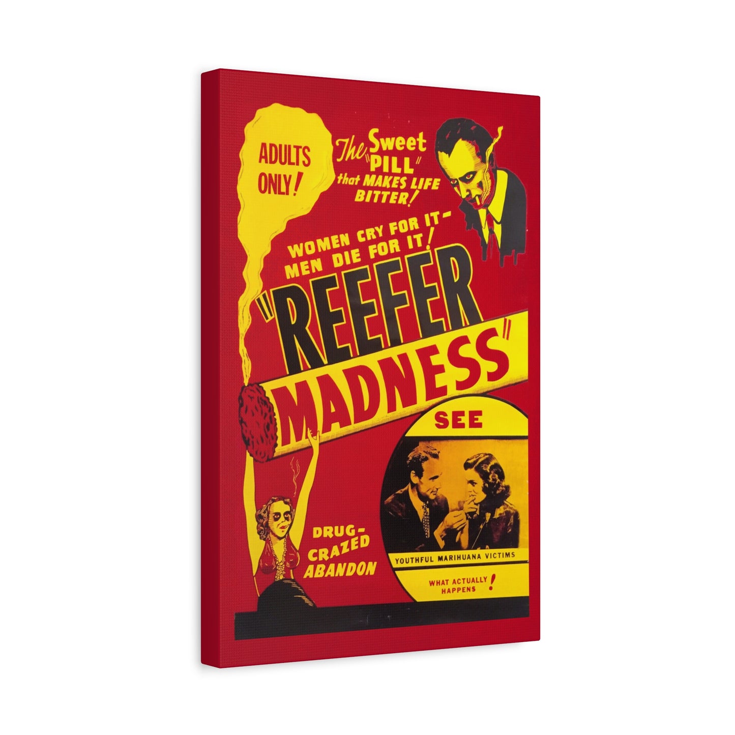 Reefer Madness Vintage Movie Canvas Wall Art