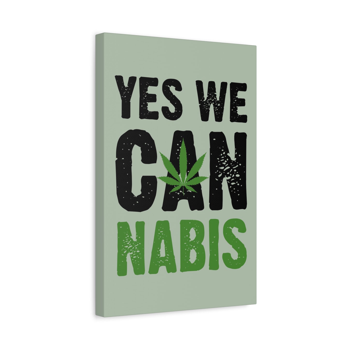 Yes We Cannabis Weed Marijuana Canvas Wall Art