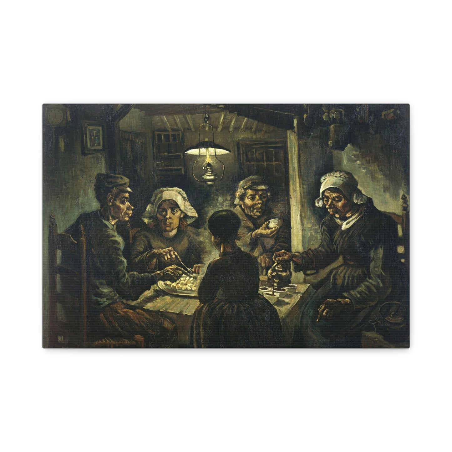The Potato Eaters Painting by Vincent van Gogh Canvas Print
