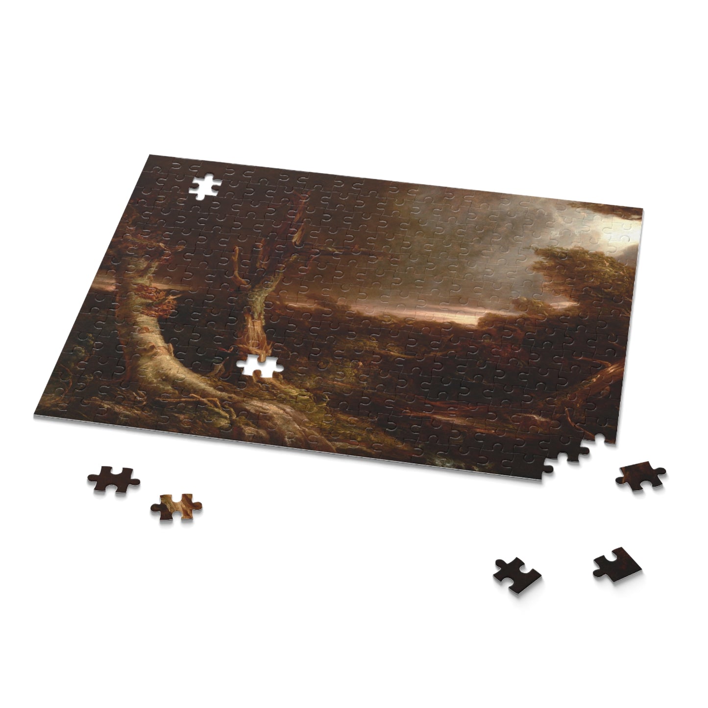 Tornado in an American Forest by Thomas Cole Jigsaw Puzzle