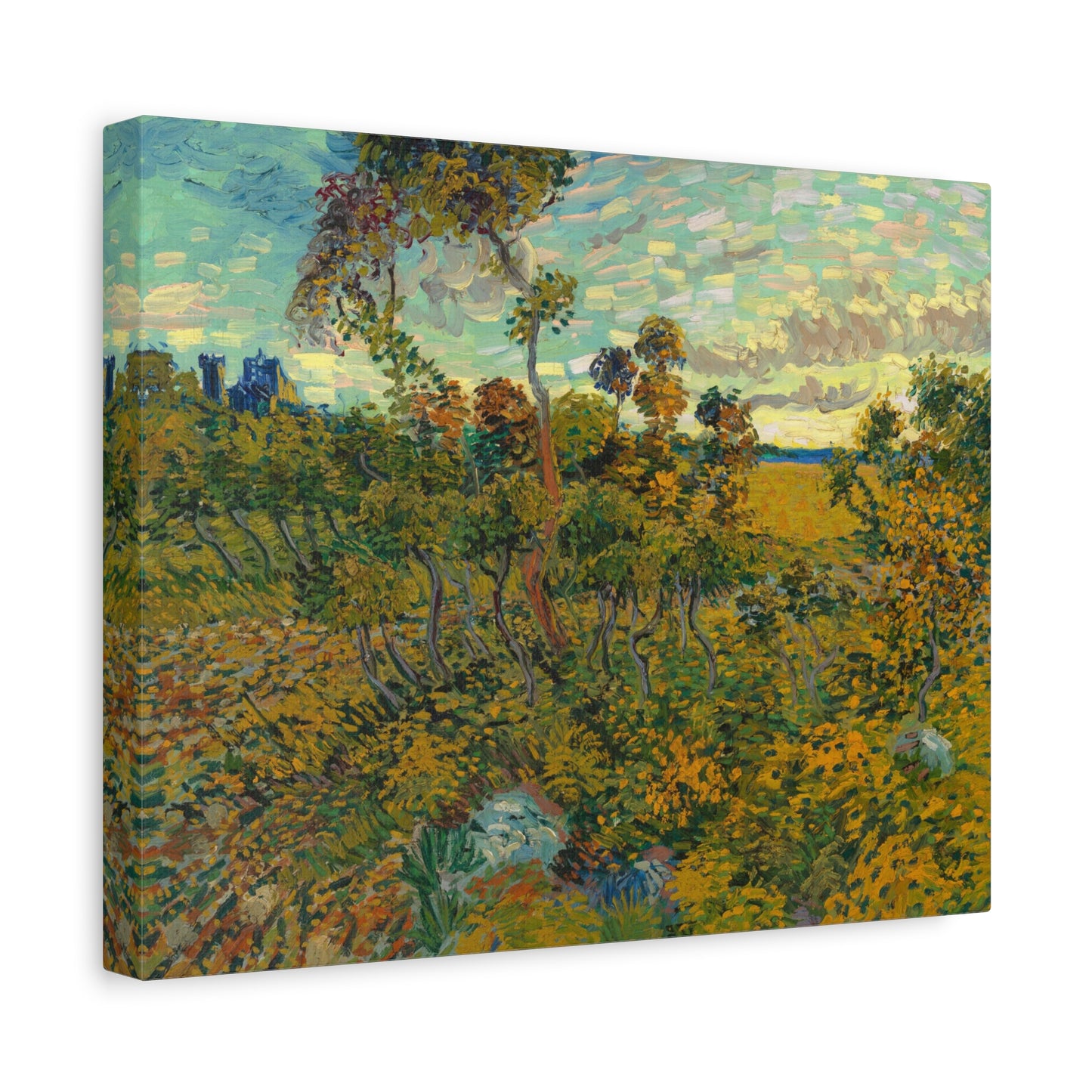 Sunset at Montmajour by Vincent van Gogh Canvas Print