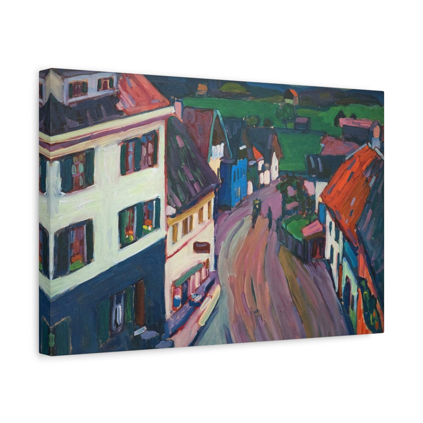 View from the window of the Griesbrau by Wassily Kandinsky Canvas Print