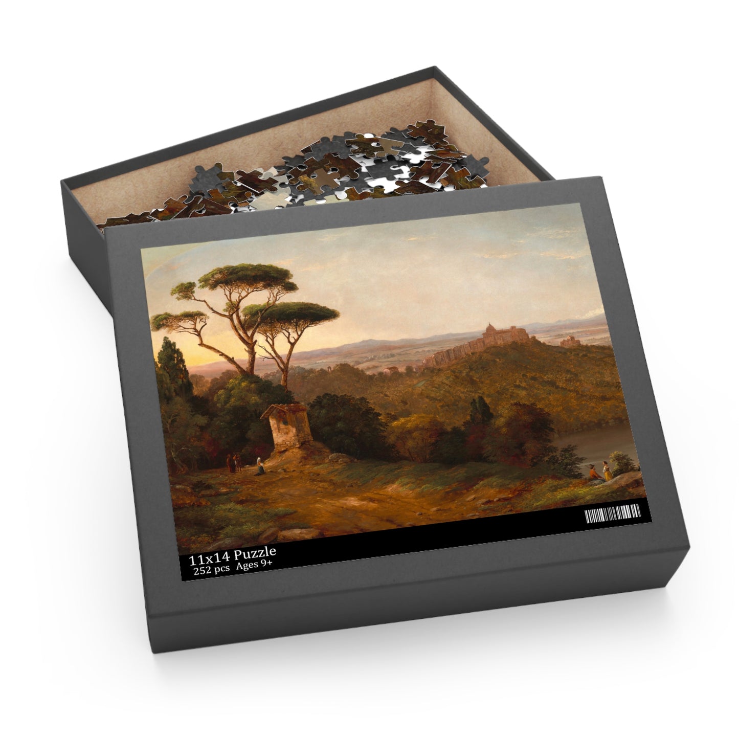 Castle Gondolfo, Lake Albano, Italy by Christopher Pearse Cranch Jigsaw Puzzle