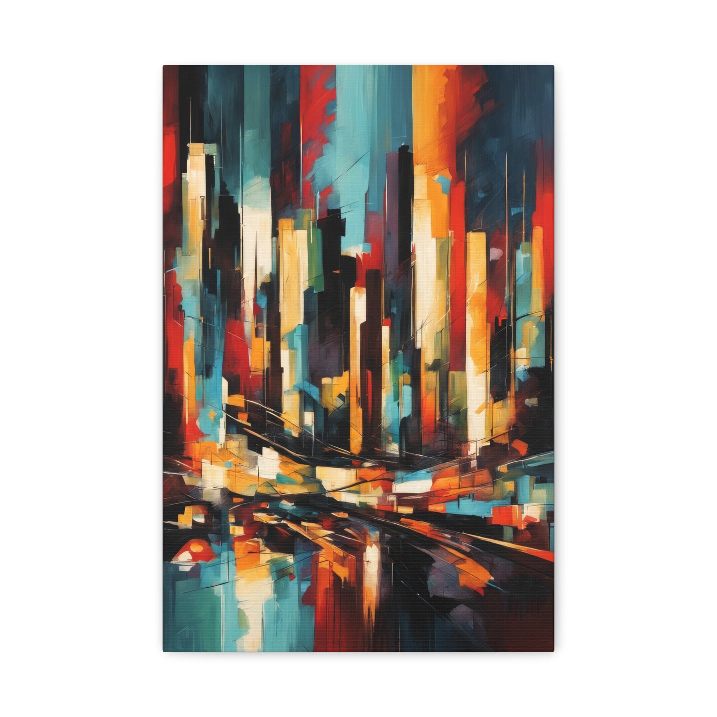 Abstract Cityscape IV Oil Painting Canvas Print