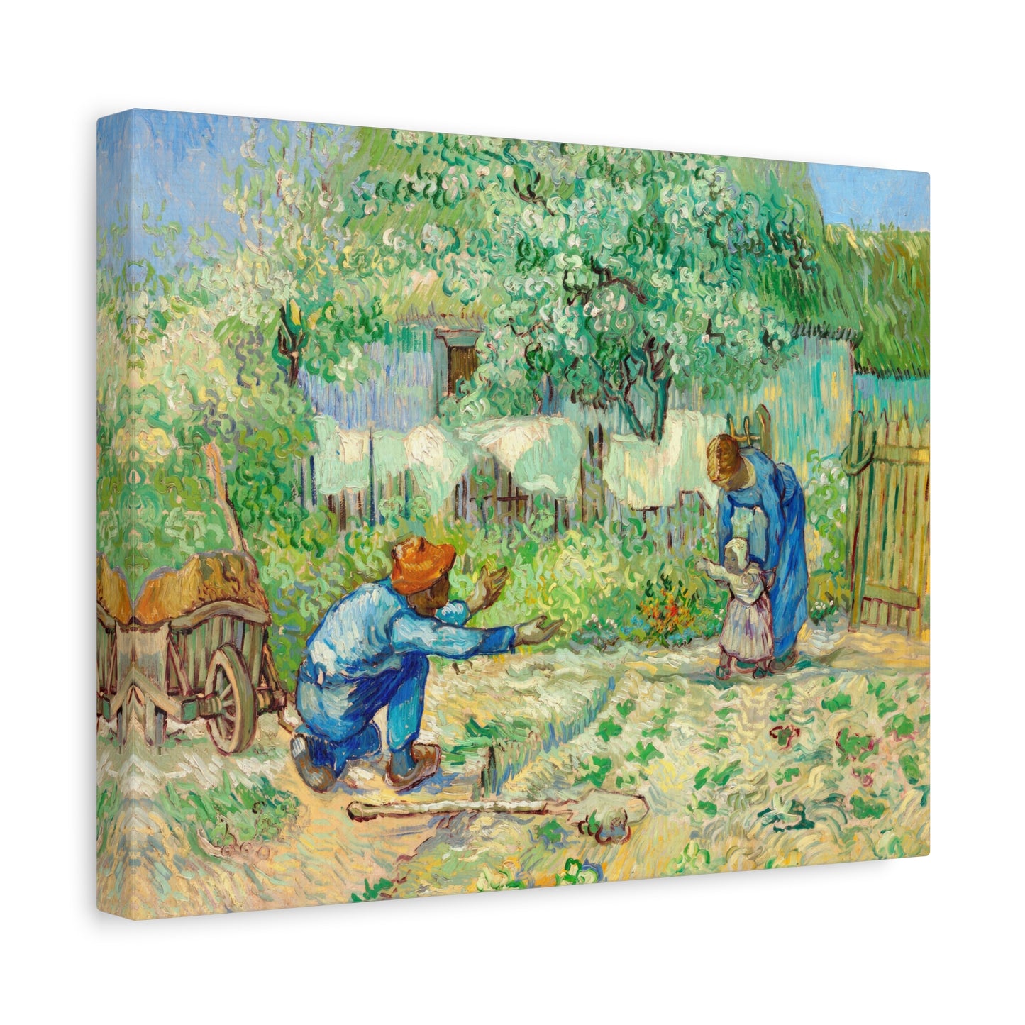 First Steps by Vincent van Gogh Canvas Print