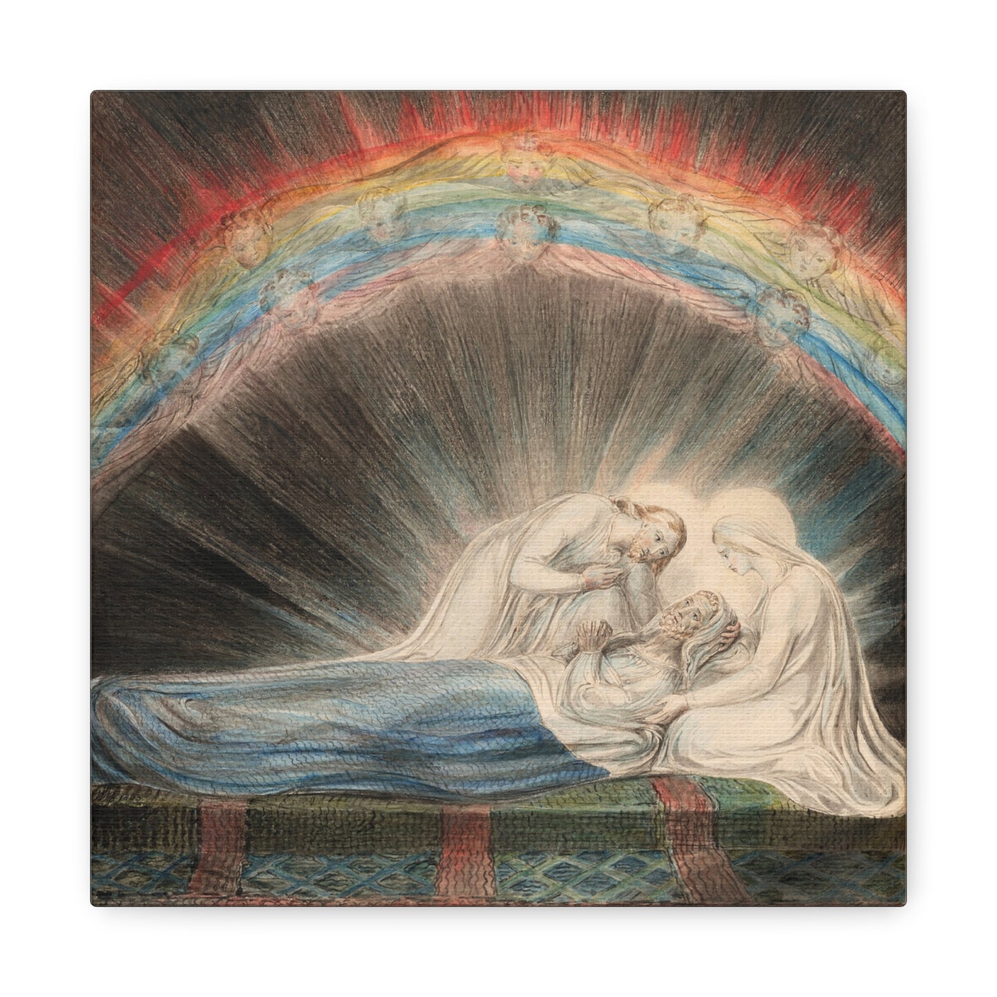 The Death of Saint Joseph by William Blake Canvas Print