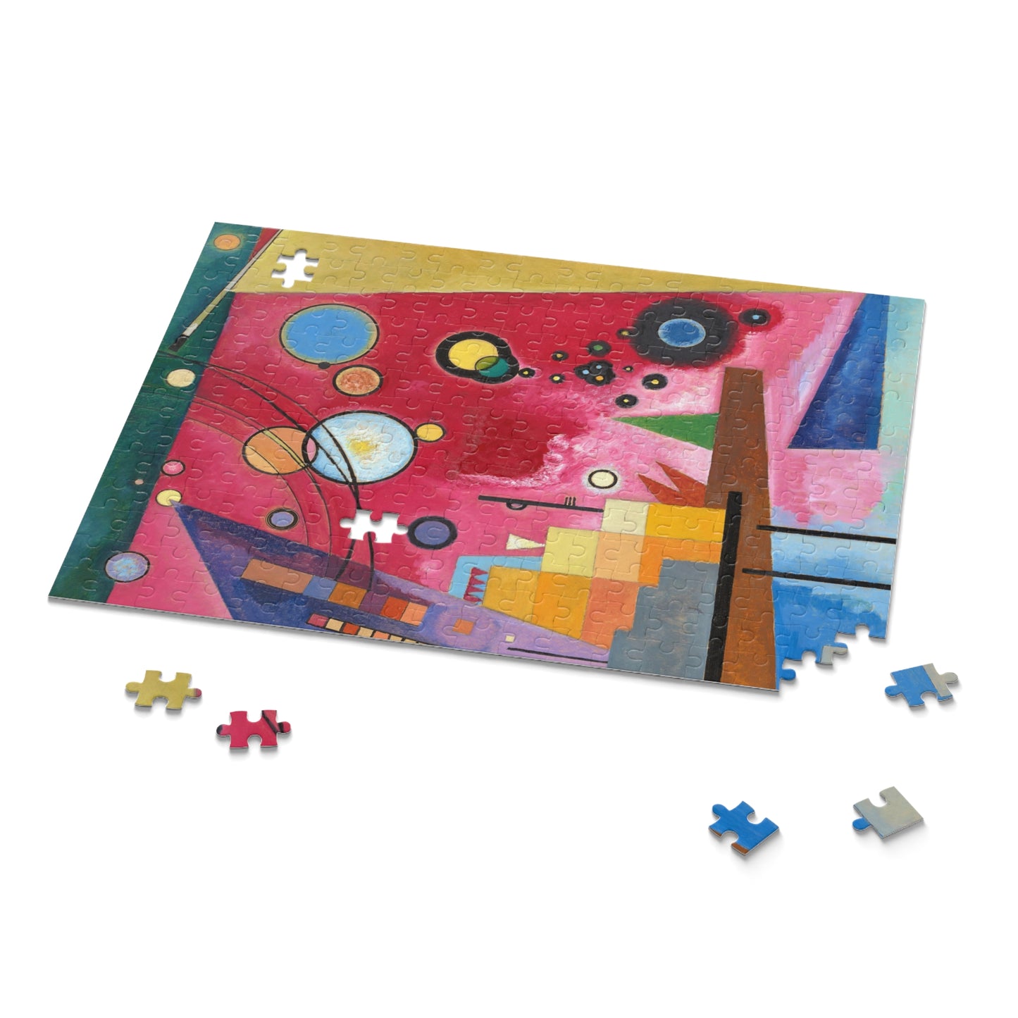 Heavy red by Wassily Kandinsky Jigsaw Puzzle