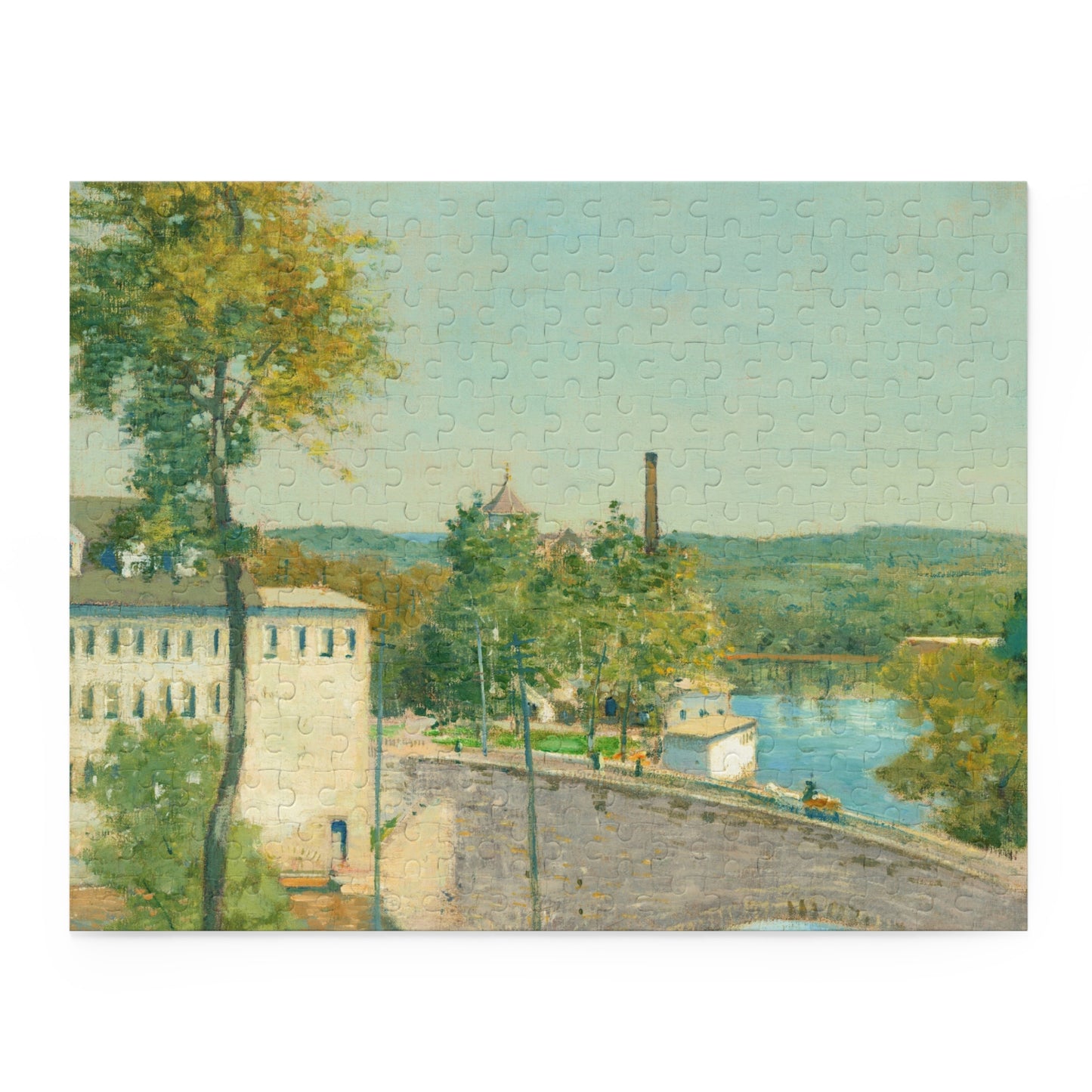 U.S. Thread Company Mills, Willimantic, Connecticut by Julian Alden Weir Jigsaw Puzzle
