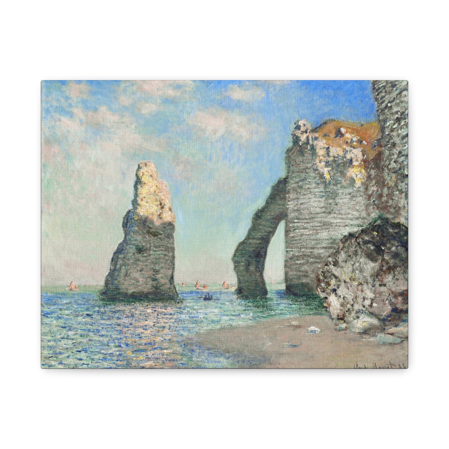 The Cliffs at Etretat by Claude Monet Canvas Print