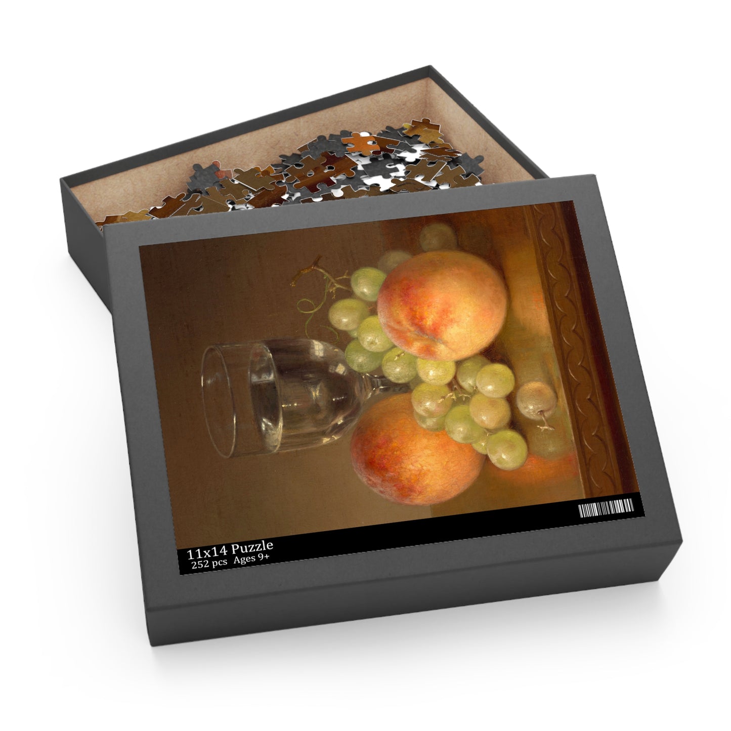 Still Life, Wineglass, Two Peaches by Robert Spear Dunning Jigsaw Puzzle