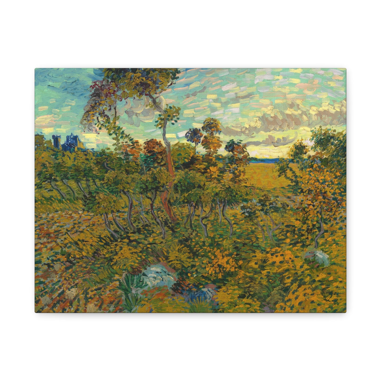 Sunset at Montmajour by Vincent van Gogh Canvas Print