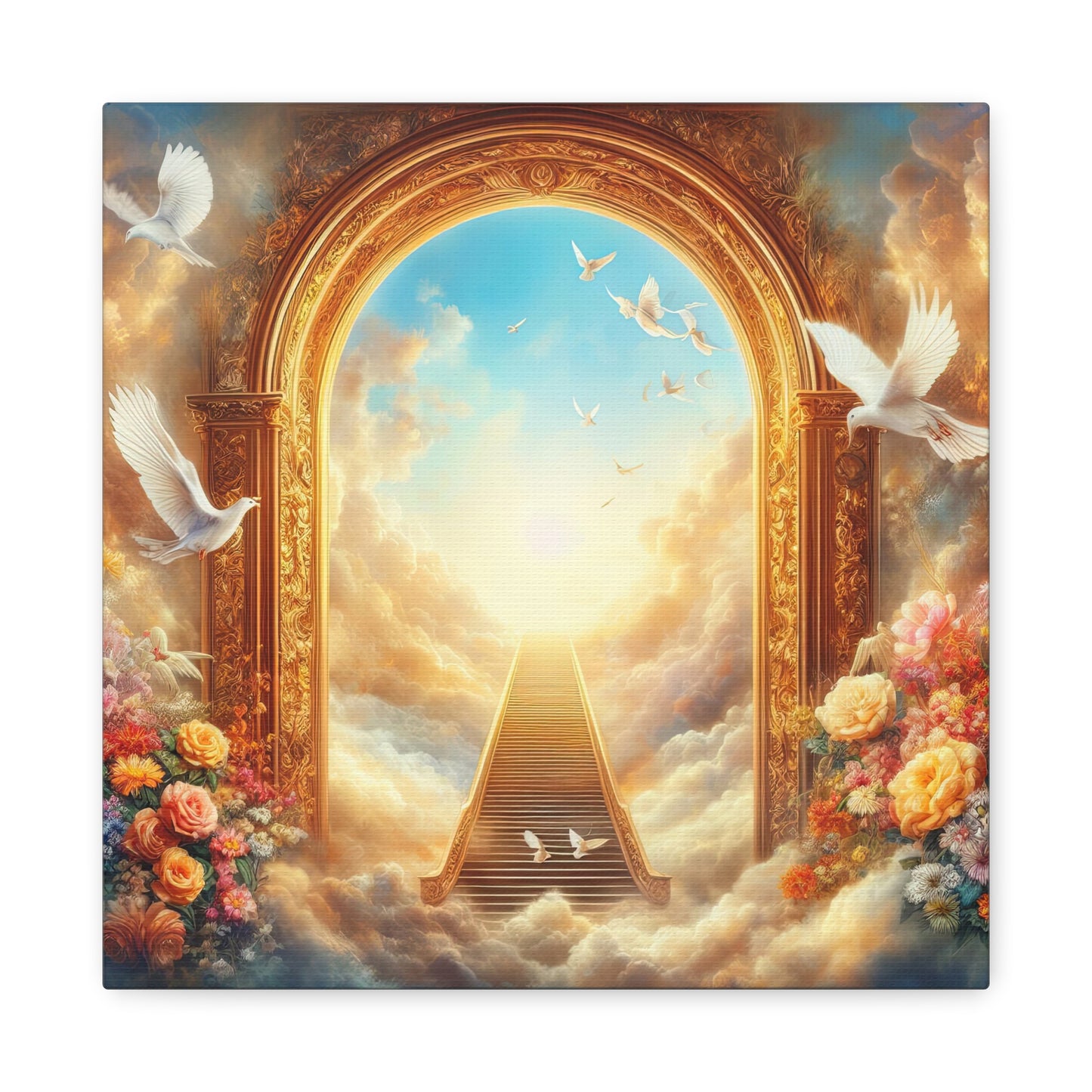 The Gate to Heaven Digital Painting Canvas Print