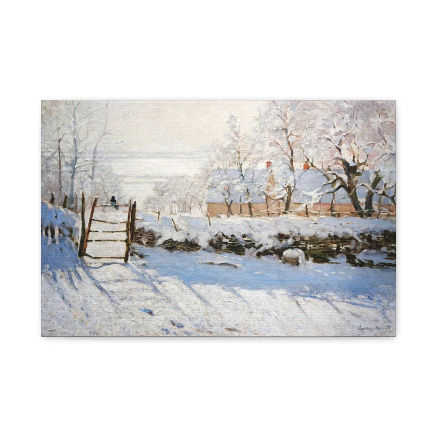 The Magpie by Claude Monet Canvas Print