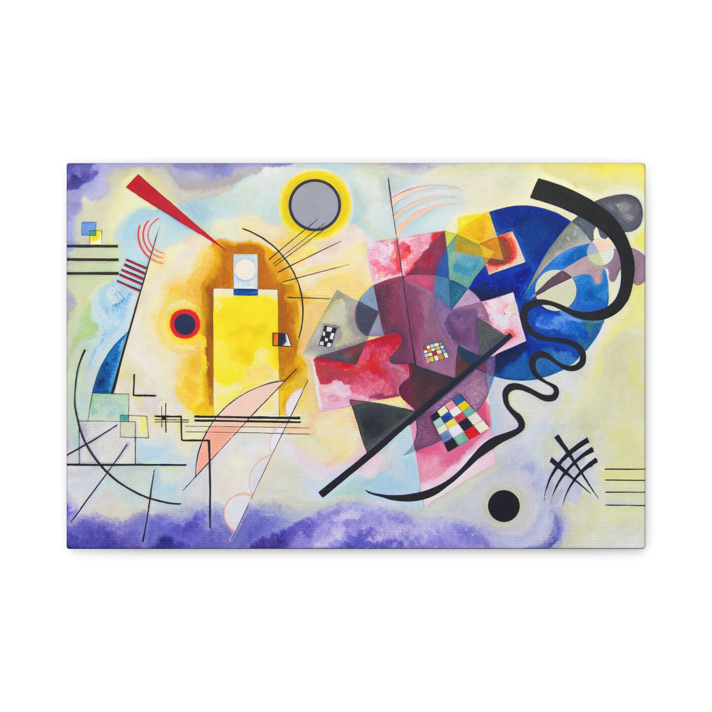 Yellow-Red-Blue abstract painting by Wassily Kandinsky Canvas Print