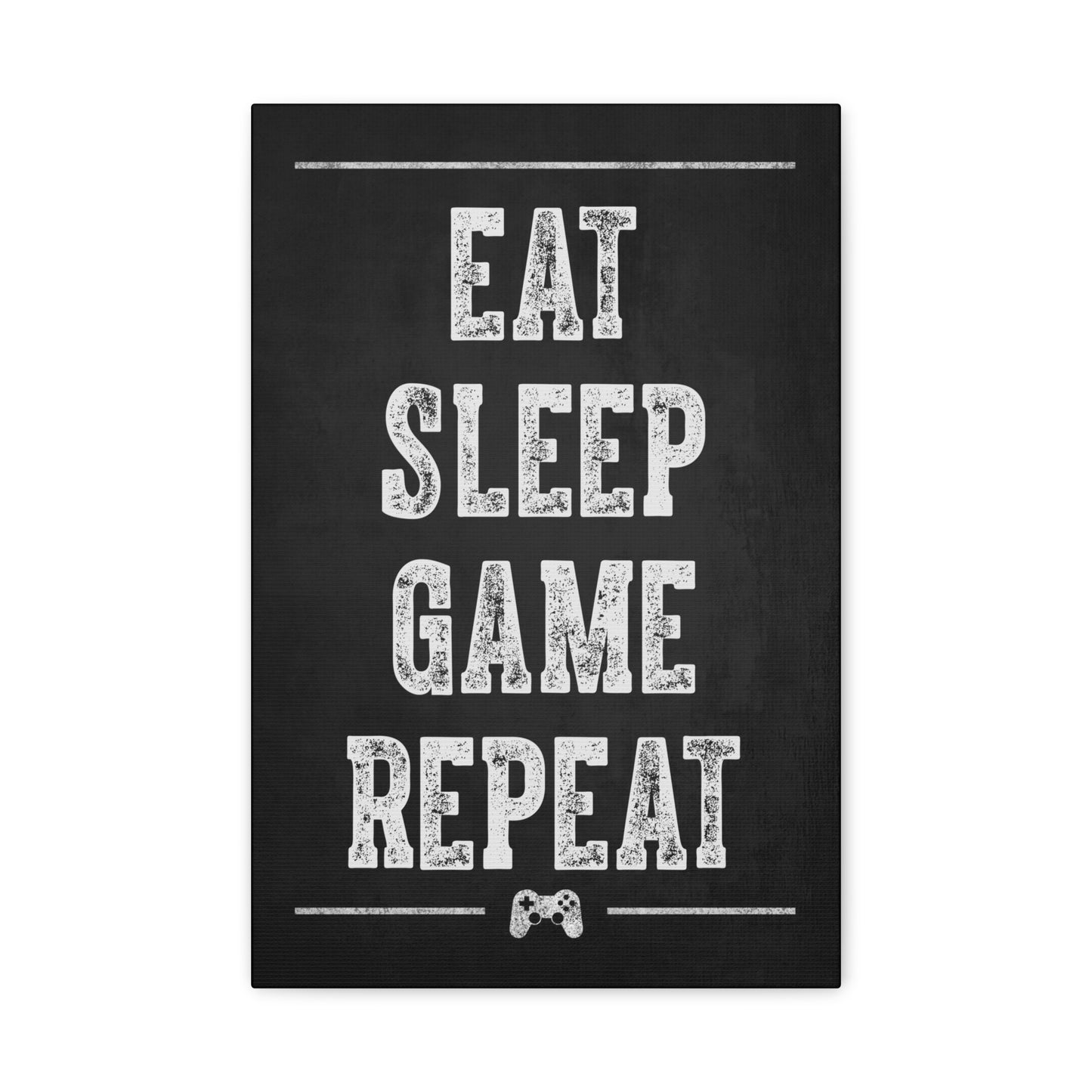 Eat Sleep Game Repeat Video Game Canvas Print