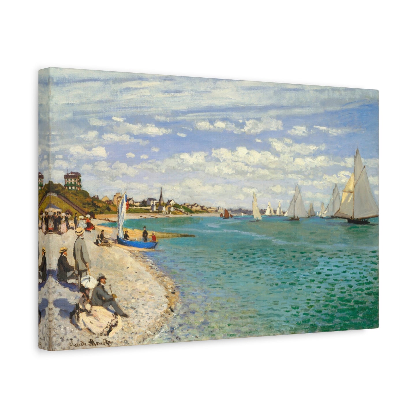 Regatta at Sainte-Adresse by Claude Monet Canvas Print