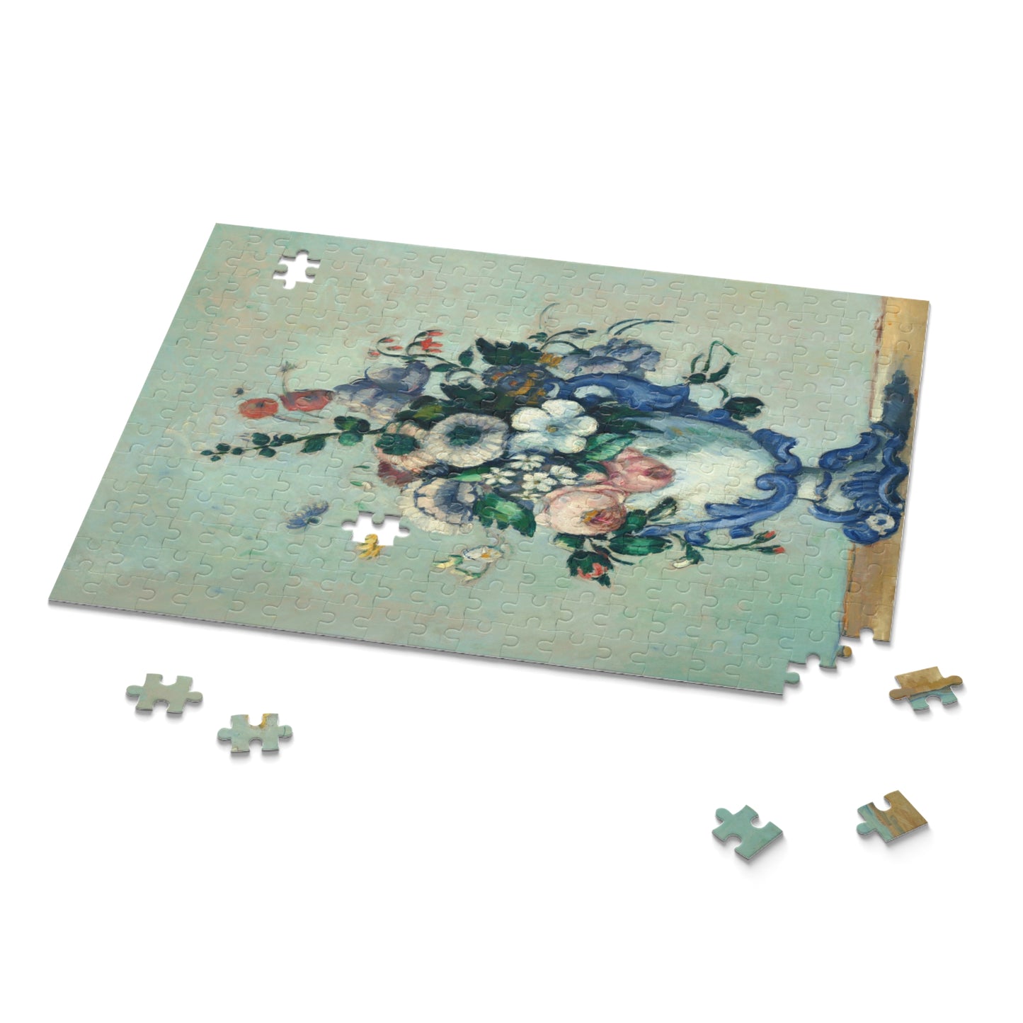 Flowers in a Rococo Vase by Paul Cezanne Jigsaw Puzzle