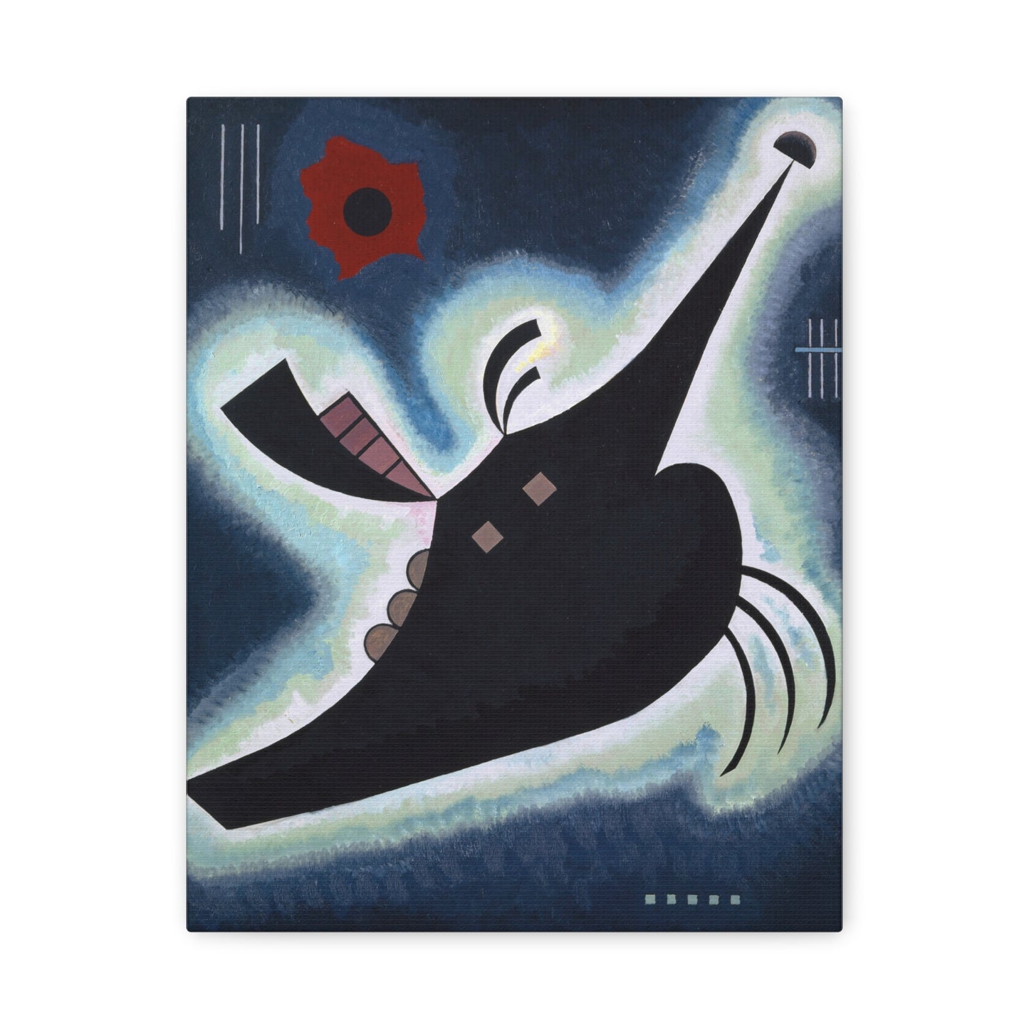 Pointed black by Wassily Kandinsky Canvas Print