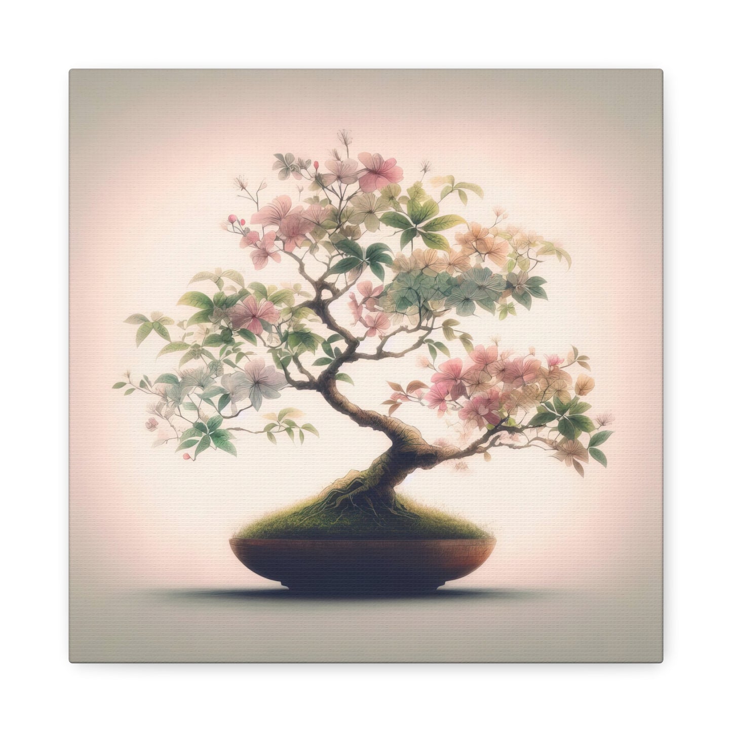 Bonsai Tree Digital Painting II Canvas Print